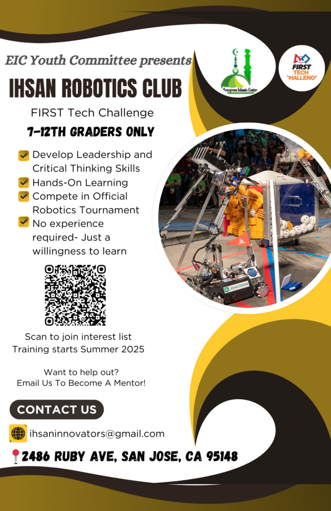 EIC Robotics Club flyer — schedule and registration details
